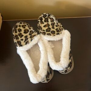 Sonoma Tan Fuzzy Slippers